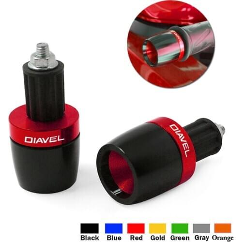 Motorcycle Universal 7/8"22mm Handle Bar Grips Ends Handlebar Counterweight Cap Plug Slider For Ducati Diavel Carbon XDiavel/S