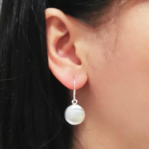 Korea Hot sale Fashion 100% 925 Sterling Silver Earrings Woman Round Earrings Elegant High Quality Fine Jewelery Gift