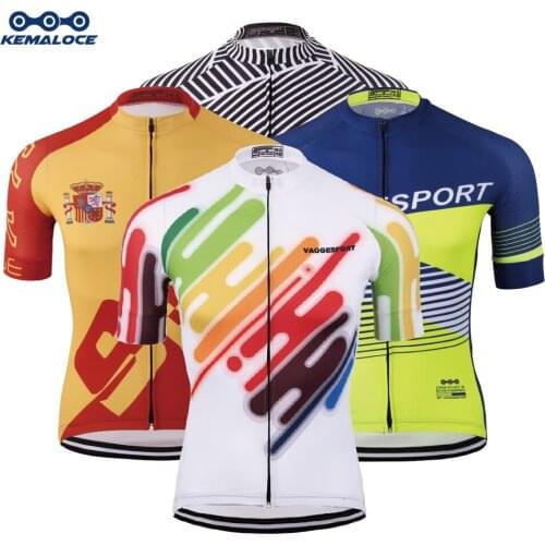 KEMALOCE 2022 Cycling Jersey Colorful Adult Bicycle Unisex Athletic Sublimation Print Quick Dry Breathable Mountain Bike Shirts