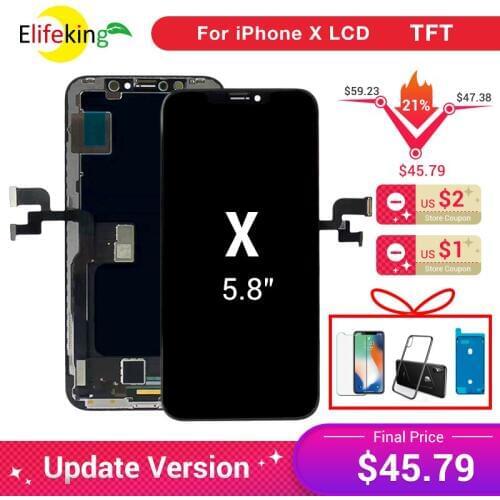 AAA Quality LCD For iPhone X LCD Display Touch Screen Digitizer Assembly Replacement Super Amoled Multitouch support face ID