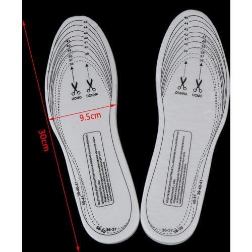 1Pair Breathable Sweat Absorbing Comfortable Shock Sport Shoes Pad Cotton Thin Insole 30*9.5*0.8cm