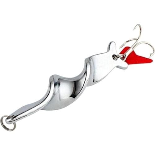 1PCS 10g 14g 21g 28g Rotating Metal Spinner Spoon Fishing Lure Hard Baits For Trout Pike Pesca Treble Hook Tackle