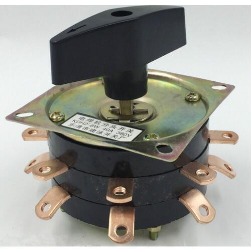 1PC 380V 25A 40A16 Terminal Rotary Selector Changeover Switch for Welding Machine