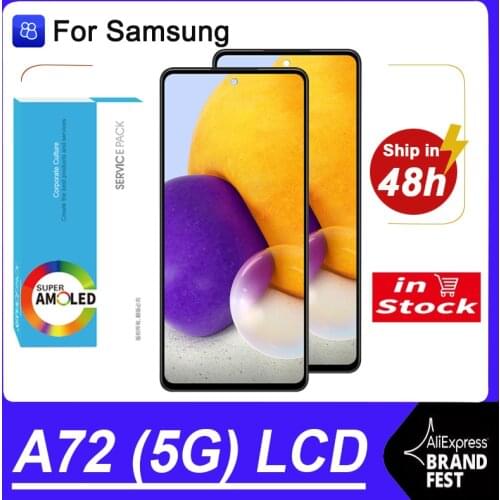 Original 6.7" Super AMOLED Display For Samsung Galaxy A72 5G LCD Touch Screen Digitizer Assembly SM-A726B SM-A726B/DS