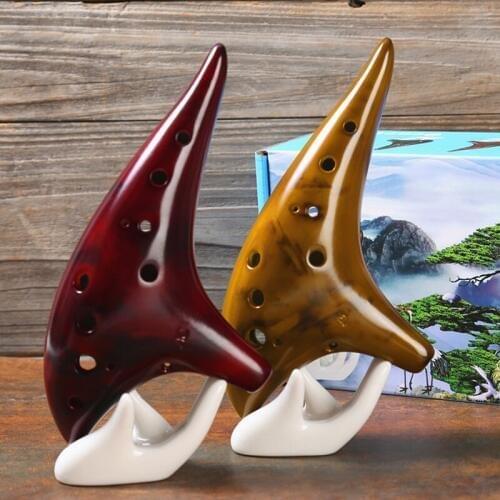 12 Holes Smoked Ocarina Submarine Style Musical Instrument Music Lover Beginner Instrument ASD88