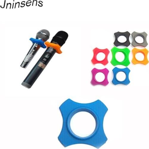 2 pcs/lot Anti Slip Microphone Protection Soft Silicone Skid Proof Mic Anti-slip Base Non-skid Rolling KTV Replacement Mic Parts