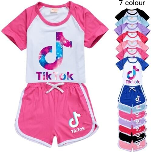 2021 New Baby Boys Girls Summer Clothing Kids Baby Girls Short Sleeve T-Shirts + Shorts Tracksuits Sets 2-16year