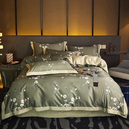 2021 Luxury Bedding set 1000TC Cotton Duvet cover Printed Bed linen Set king bedding queen size comforter sets juego de cama