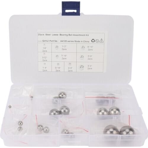 20Pcs-10 Specifications Durable Carbon Steel Ball Replacement Parts Bike for Cars, Motorcycles, Bicycles Ball Bearing