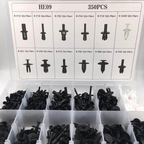 350 Pcs general motors fastener clips and body plastic push buttons and screwdrivers auto fastener accessories repair
