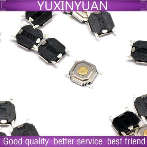 4 * 4 * 1.5 MM light touch switch patch 4 feet button/waterproof copper copper head 10pcs/lot