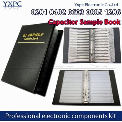0201 0402 0603 0805 1206 Capacitor Sample Book 80/90/92values X50pcs 25pcs 0.5pF~10uF SMD Chip Capacitors Assortment Kit