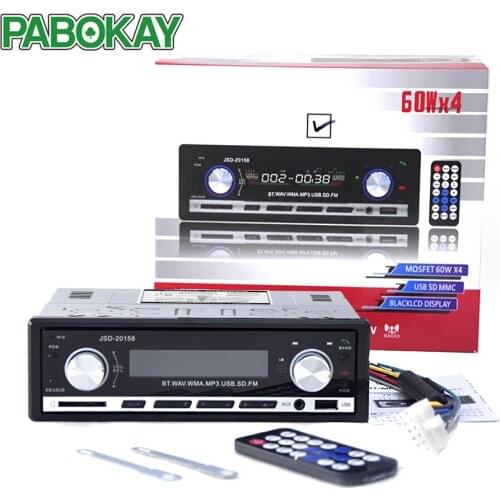 Car Radio usb Bluetooth V2.0 Autoradio JSD20158 Stereo Audio In-dash FM Receiver Aux Input ReceiverUSB MP3 MMC WMA radio