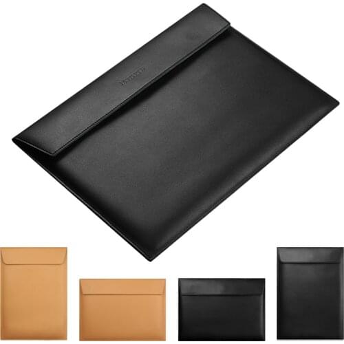 Envelope PU Leather Laptop Sleeve Cover Bag For Macbook Air Pro Retina 12 13 15 Notebook Bag for Macbook Pro Air 13 15 2018 New