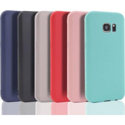 Della Caramella Opaca Del Silicone Coque Copertura Per il Samsung Galaxy S7 Posteriore Del Telefono di Caso Per il Galaxy S7