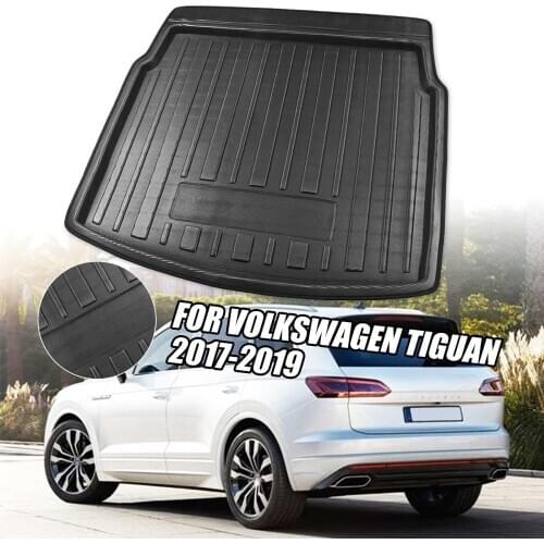 Car Interior Cargo Liner Boot Tray Rear Trunk Cover Matt Mat Floor Carpet Kick Pad For Volkswagen For VW Tiguan 2017 2018 2019