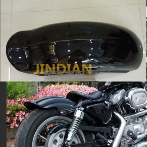 Short Flat Rear Fender Bobber Cafe Racer for Harley Davidson Iron Sportster XL 883 1200 48 72 Forty Eight Seventy Two Black a