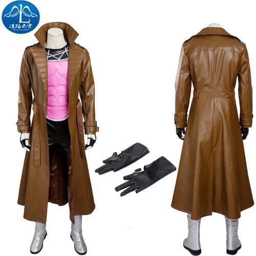 ManLuYunXiao X-men Gambit Cosplay Costume Remy LeBeau Cosplay Costume Suit For Adult Men Superhero Gambit For Halloween Party