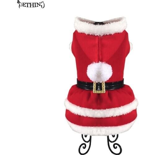 Santa Claus Style Pet Dog Costume Christmas Pet Clothes Winter Hoodie Dog Coat Clothes for pet cat Dog christmas apparel XS-XL