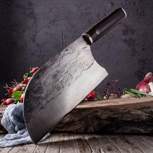 Handmade Forged Kitchen Knife Chopping and Cutting Dual Purpose Household Meat Cleaver Stainless Steel Chef Knife Kitchen Tools