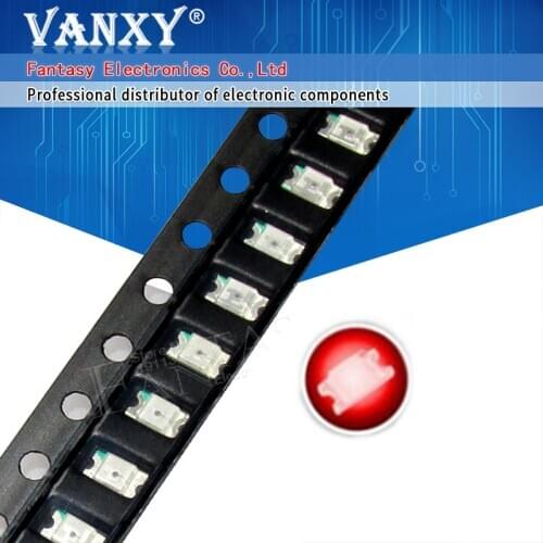 100pcs Red 1206 SMD LED diodes light 3216