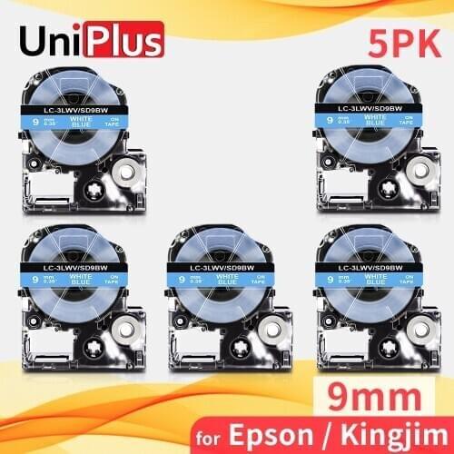 UniPlus White on Blue Printer Ribbon 9mm Compatible Epson Tape SD9BW for Epson Labeller LW300 LW500 LW400 Label Classification