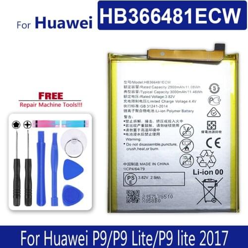 Mobile Phone Battery HB366481ECW For Huawei P9 / P9 Lite / P9 Lite 2017 / P9 / P9Lite / P9Lite 2017 +Tracking Number