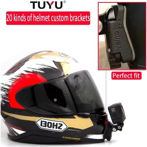 TUYU custom made Upgrade Motorcycle Helmet Chin Strap Mount for GoPro Max Hero 9 8 7 Insta360 OneR X2 EKEN h9 Camera Accessories
