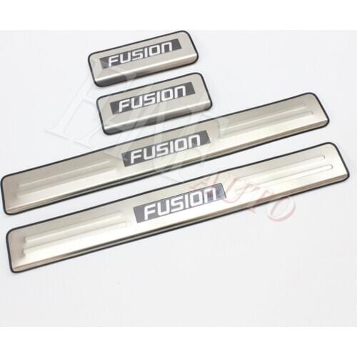 Stainless Steel Led Door Sill Scuff Plate Guard Protector Trim For Ford Fusion 2013-2019