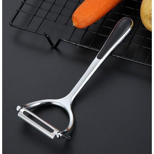 Fruit Vegetable Peeler Stainless Steel Potato Peeler Metal Sharp Serrated Blade Apple Carrot Peeler Slicer Grater Kitchen Tools