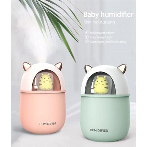 New Cute Pet Humidifier Portable Mini Humidifier Car Home LED Lamp Nano Diffuser Car Creativity Air Bear USB Humidifier