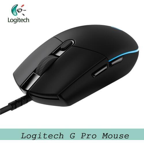 Original Logitech G Pro Gaming Mouse Wired Mouse Professional with PMW3366 12K&HERO 16K Optional RGB for E-sports Gamer Using