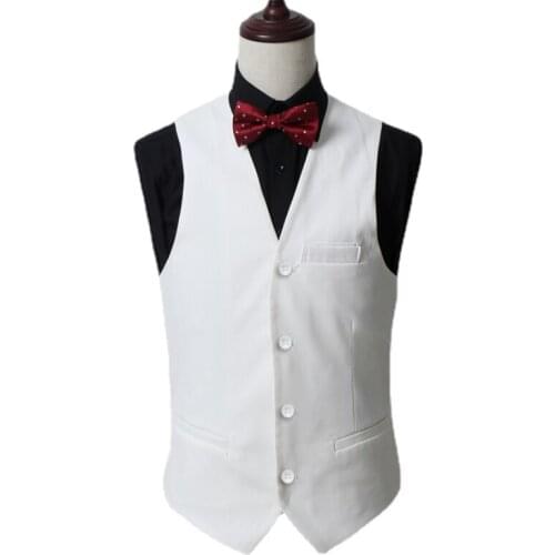 5Color New Mens Vest Casual Business Male Suit Vests Male Solid Waistcoat Fashion Mens Sleeveless Suit Vest Smart Casual Top 6XL