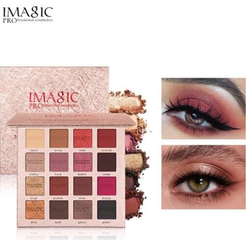 IMAGIC Eyeshadow Matte Shimmer Glitter Easy To Wear Eye Shadow Palette Profissional Long-lasting Eye Shadow Make Up Palette