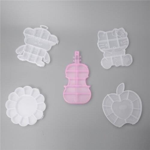 Plastic Storage Jewelry Box Compartment Container for Bead Earring DIY Jewelry Box Unicorn Bear Guitar Cat Rabbit Organizer Case