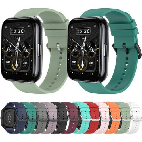 20mm 22mm Watchband Strap For Realme Watch 2/2 Pro Smart Silicone Wristband For Realme Watch S/S pro/Mibro Air Color Bracelet