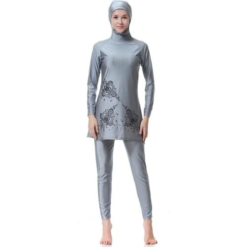Modest swimwear islamic swimsuit muslim fashion zwemkleding vrouwen sets with hijab swimming clothes long sleeve clothing girls