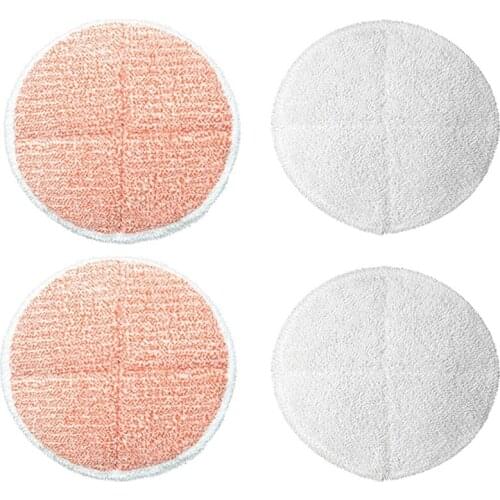 ABSF Mop Pads Replacement for Bissell Spinwave 2124 2039A Steam Mop Cloth Cover Cleaning Replacement Cloth (2 Orange+2 White)