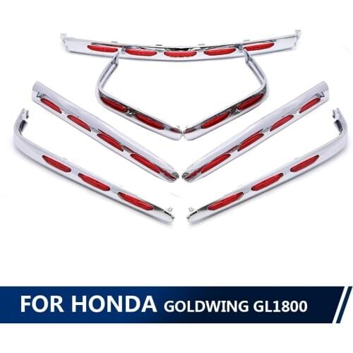 Motorcycle Chrome Fairing Saddlebag Light Accents For Honda Goldwing 1800 GL1800 2001-2011 02 03 04 05 06 07 08 09 10 Left righ