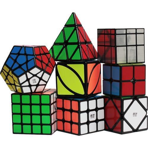 ZCUBE Bundle 8PCS/Set Gift Pack Qiyi XMD Magic Cube Set 2x2x2 3x3x3 4x4x4 Mirror Speed Cube Puzzle Educational Toys For Children