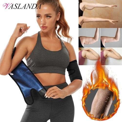 Women Arm Trimmer Sweat Arm Bands for Weight Loss Sauna Arm Slimmer Lose Arm Fat Compression Sleeves Wraps Slimming Body Shaper