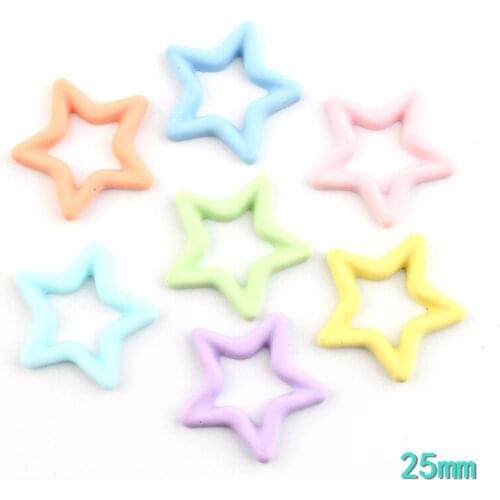 10pcs 25MM DIY resin star charms pendants kawaii cabochon ornament craft decoration fashion jewelry making