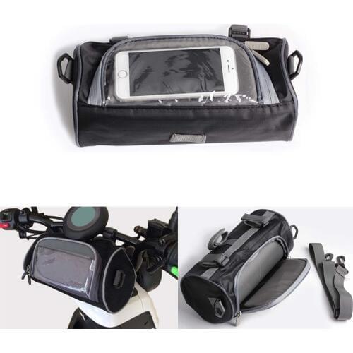 2.5L Motorcycle Front Handlebar Fork Black Storage Bag Container Motorcycle Universal Accessories