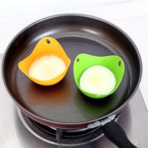 4pc/1pc Egg Poachers Silicone Egg Cooker Kitchen Tools Pancake Cookware Bakeware Steam Eggs Plate Tray Healthy Egg Pancake