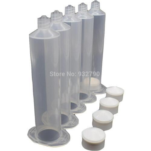 5pcs 30cc 30ml Dispenser Syringe Barrel Adhesives Sealant Silicone Polypropylene Solder Paste Glue Lubricants Paints Dispensing