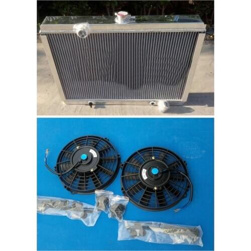 56mm New Aluminum Radiator & 2*FAN For Mitsubishi Starion 2.0 Turb Hot Selling