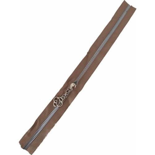 Hooded Zipper 30 cm Silver Metal Mink