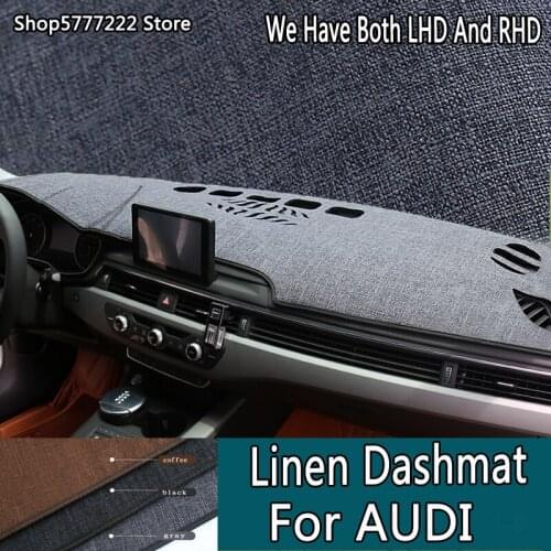 Car styling Linen noslip dashmat dashboard cover for audi A1 A3 S4 S3 S5 A4 A5 A6 A7 A8L Q2 Q3 Q5 Q7 Q8 TTS Sportback allroad