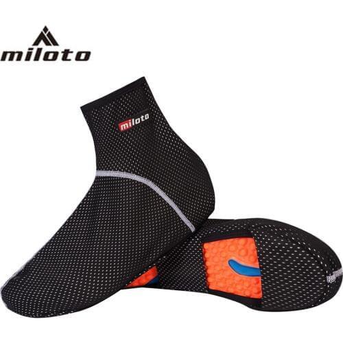MILOTO Reusable Waterproof Cycling Shoe covers for MTB Road Bike Racing Riding Rain Cover Non-slip Washable Bicycle Rain Boot