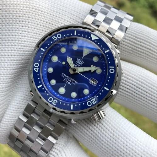 STEELDIVE Automatic Watch For Men,Diver Mens Watches Luxury Mechanical Wristwatch 300m Waterproof Luminous Clock Sapphire Mirror